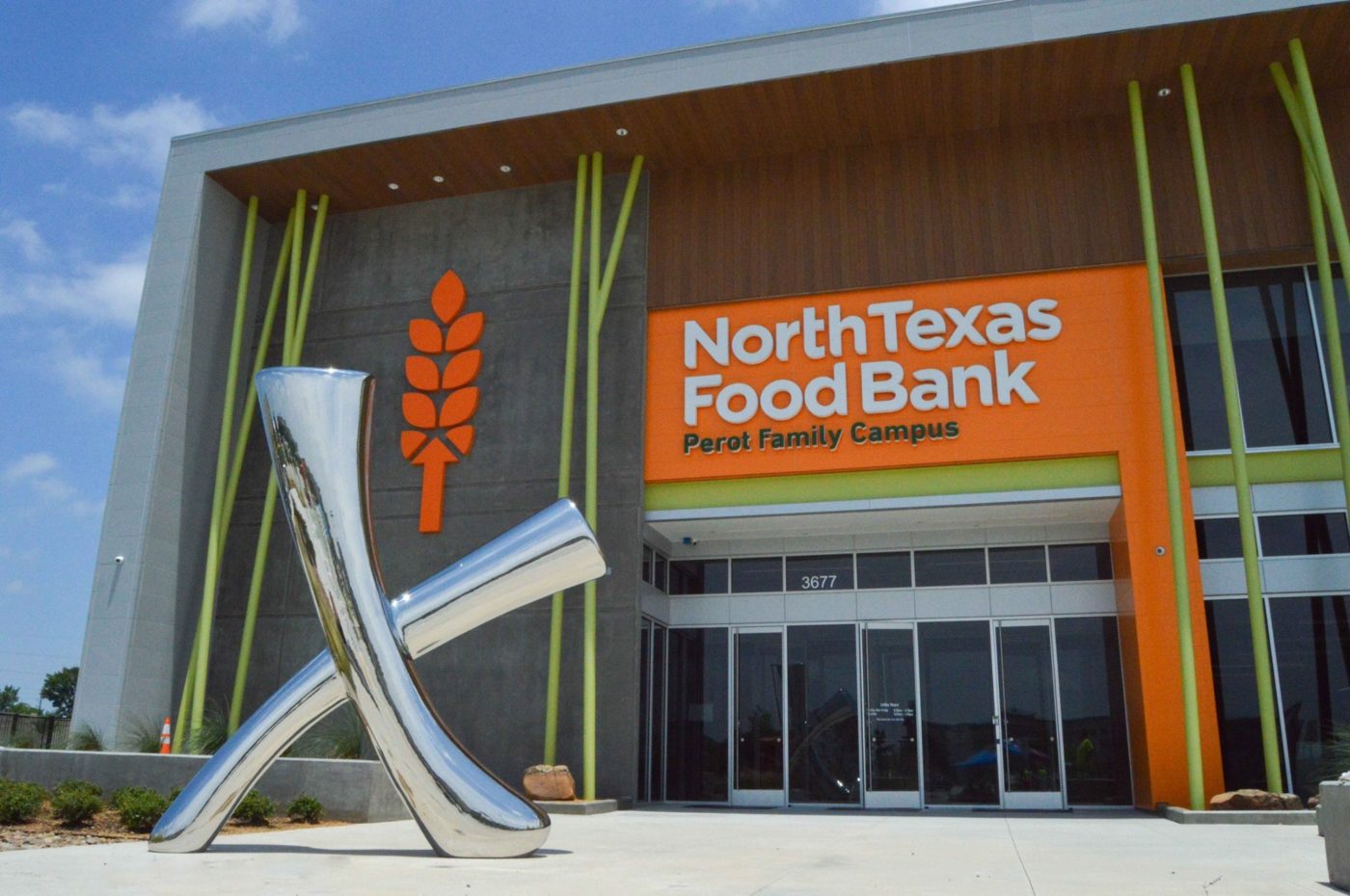 Front of the North Texas Food Bank's Perot Family Campus