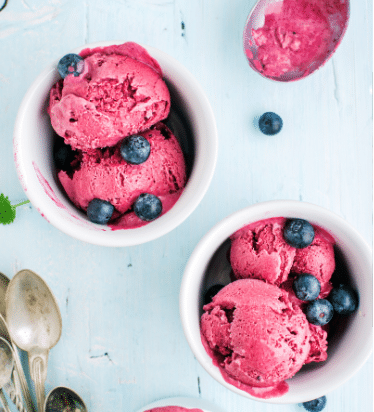 Quick Blueberry Frozen Yogurt