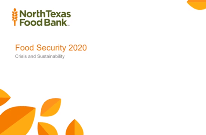 North Texas Food Bnak Food Security 2020 report cover