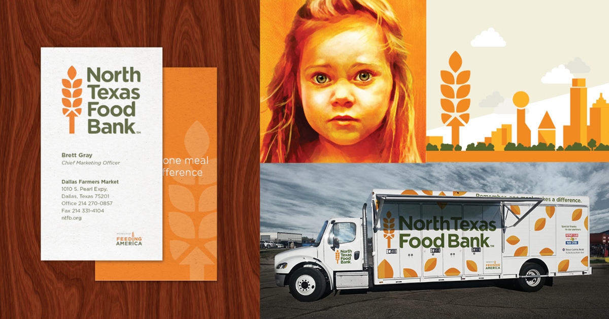North Texas Food Bank's new logo and branding in 2015