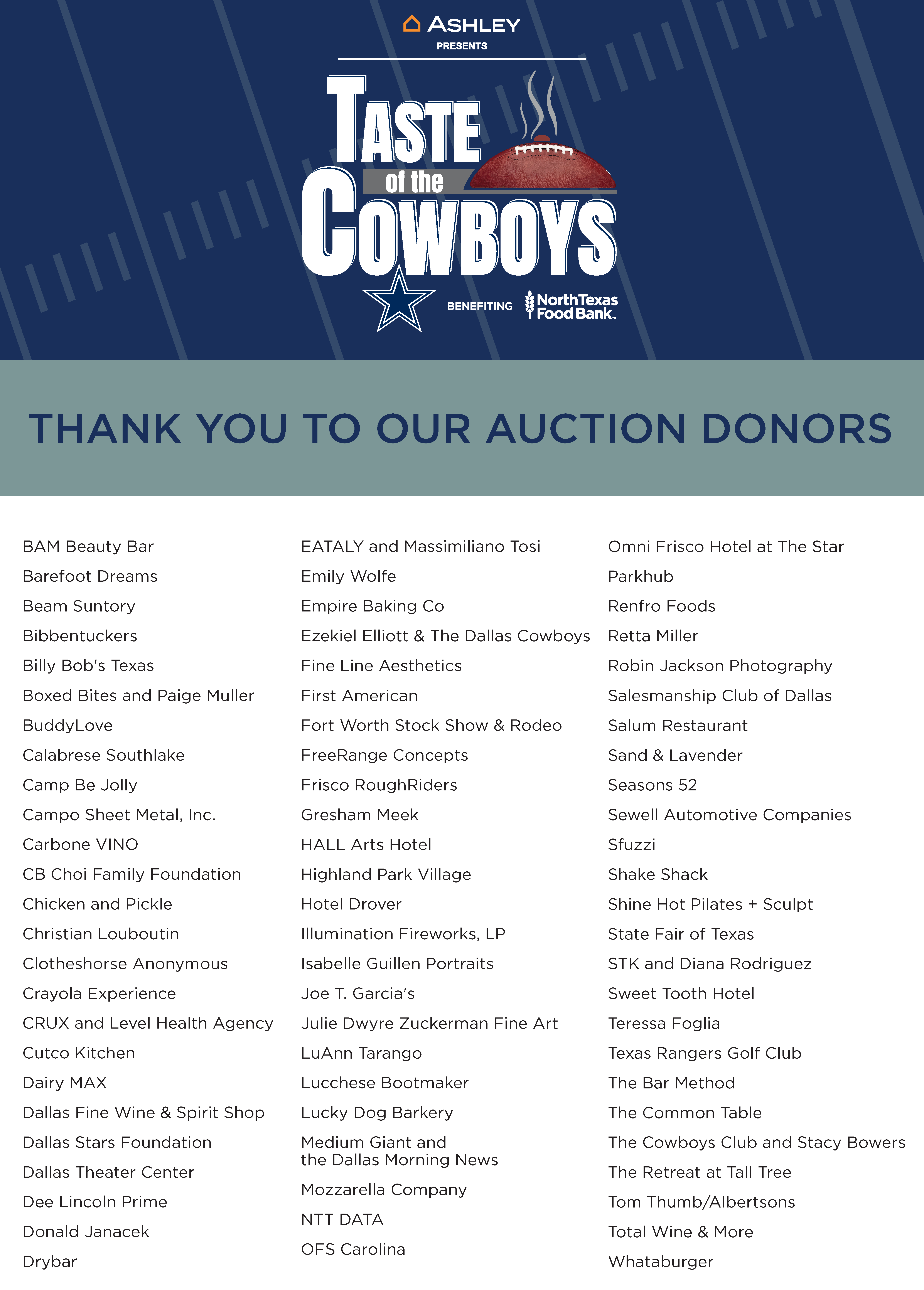 Auction Donors