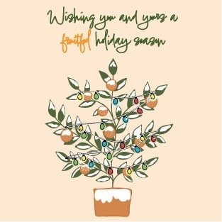 NTFB Holiday Card Featuring Fruit Christmas Tree: Wishing you and yours a fruitful holiday season